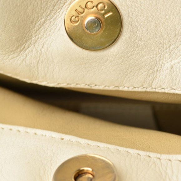 Gucci handbag shoulder bag GUCCI 2way bamboo leather cream - Picture 12 of 15